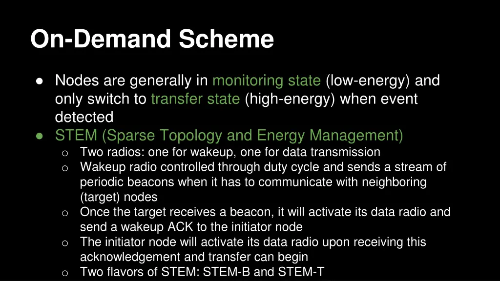 on demand scheme