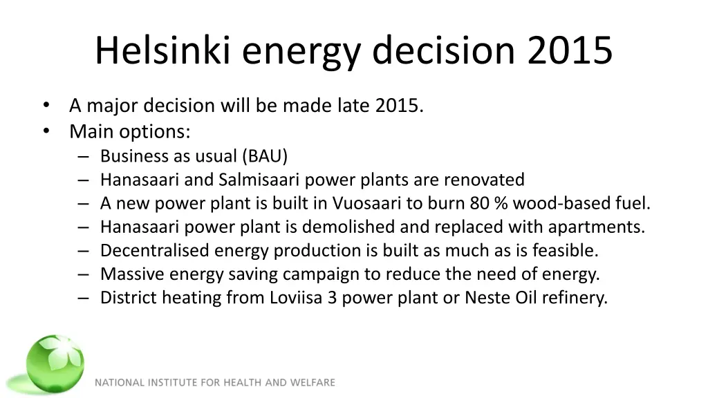 helsinki energy decision 2015