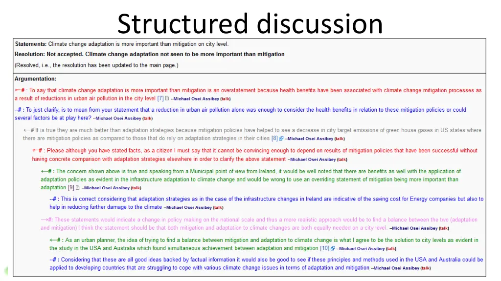 structured discussion