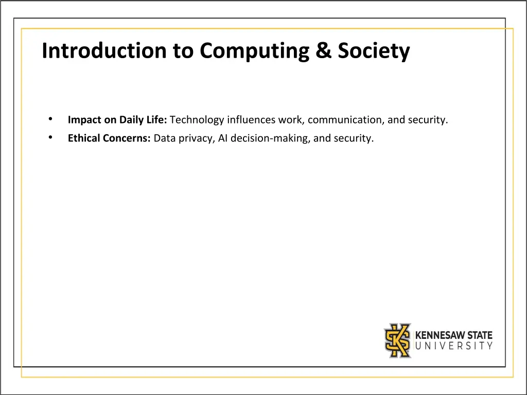 introduction to computing society