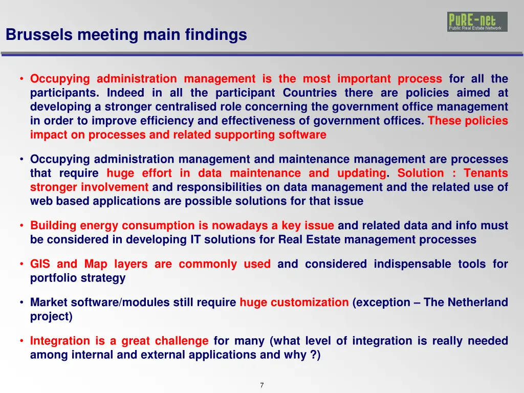 brussels meeting main findings
