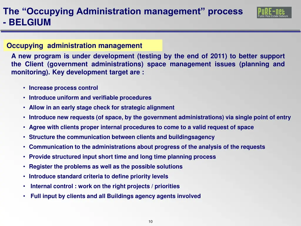 the occupying administration management process