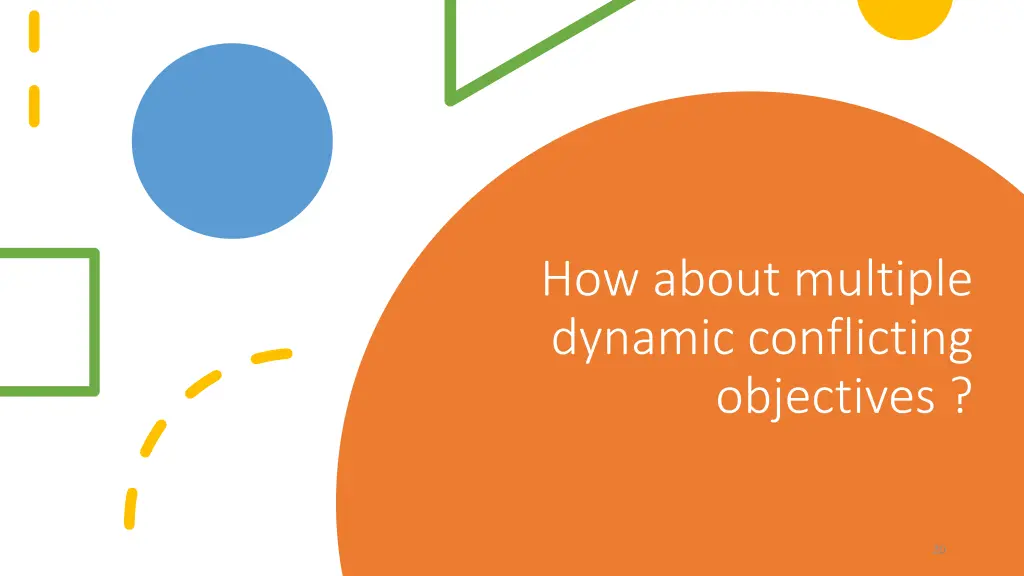 how about multiple dynamic conflicting objectives
