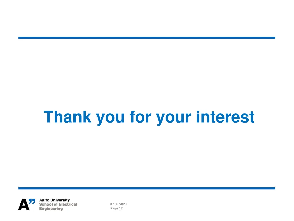 thank you for your interest