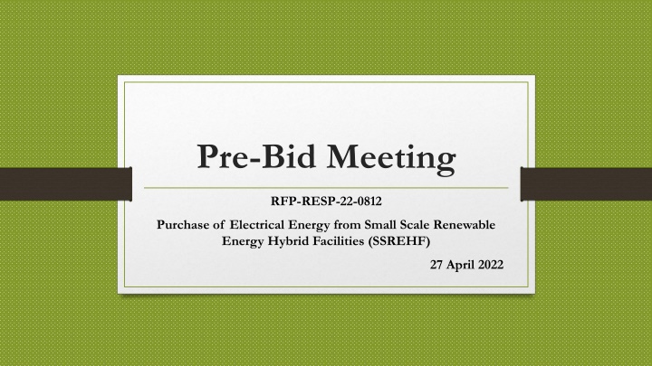 pre bid meeting