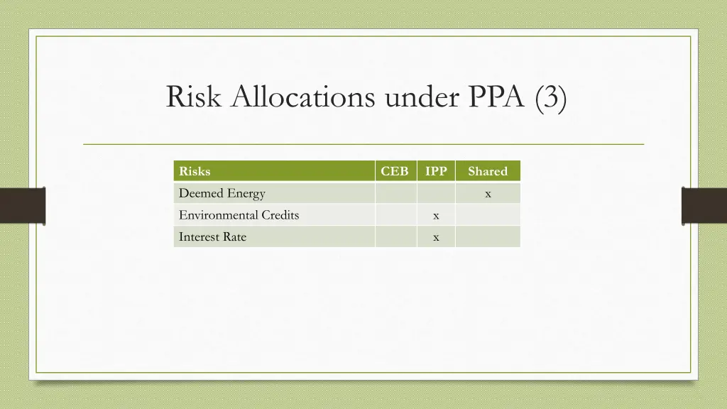 risk allocations under ppa 3