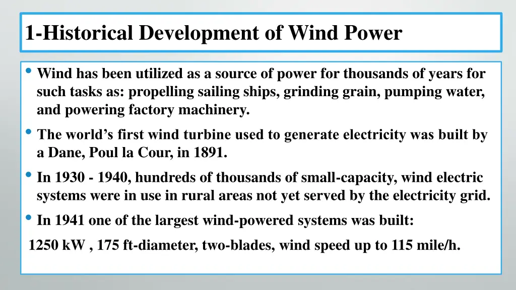 1 historical development of wind power