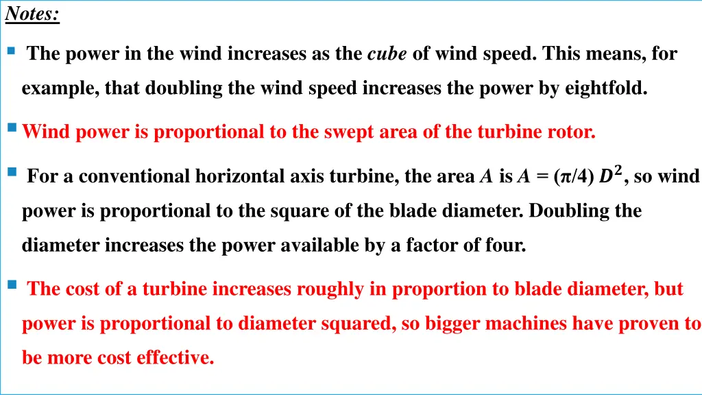 notes the power in the wind increases as the cube