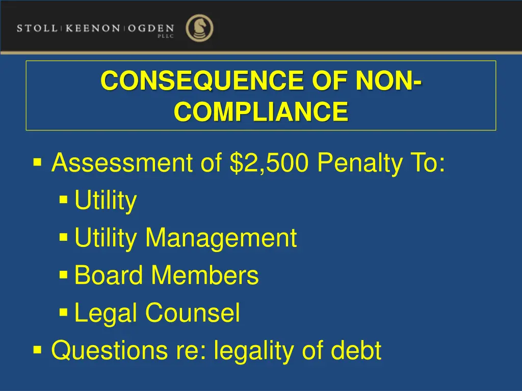 consequence of non compliance