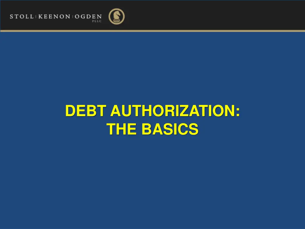 debt authorization the basics