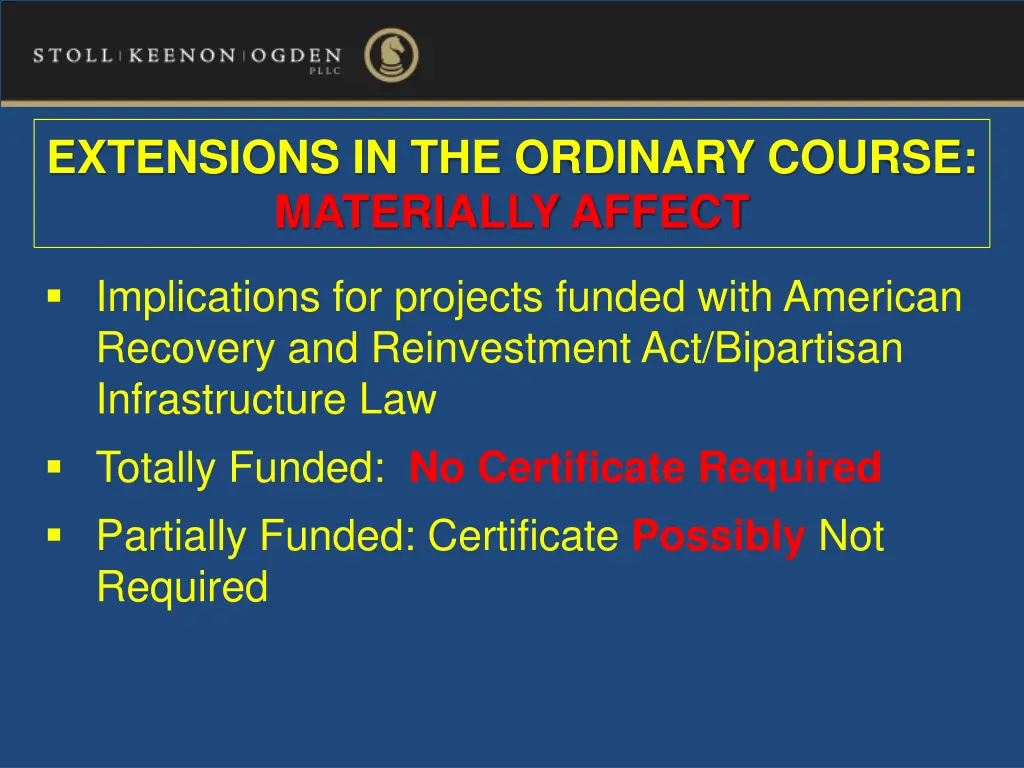 extensions in the ordinary course materially 2