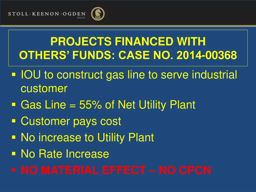 projects financed with others funds case no 2014