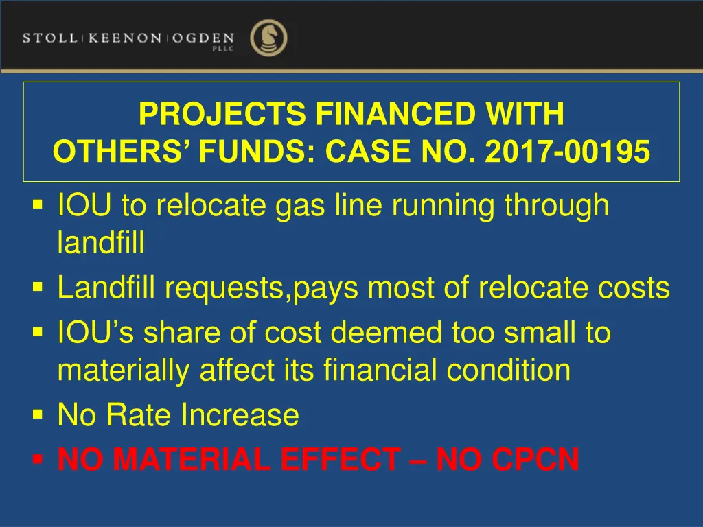 projects financed with others funds case no 2017