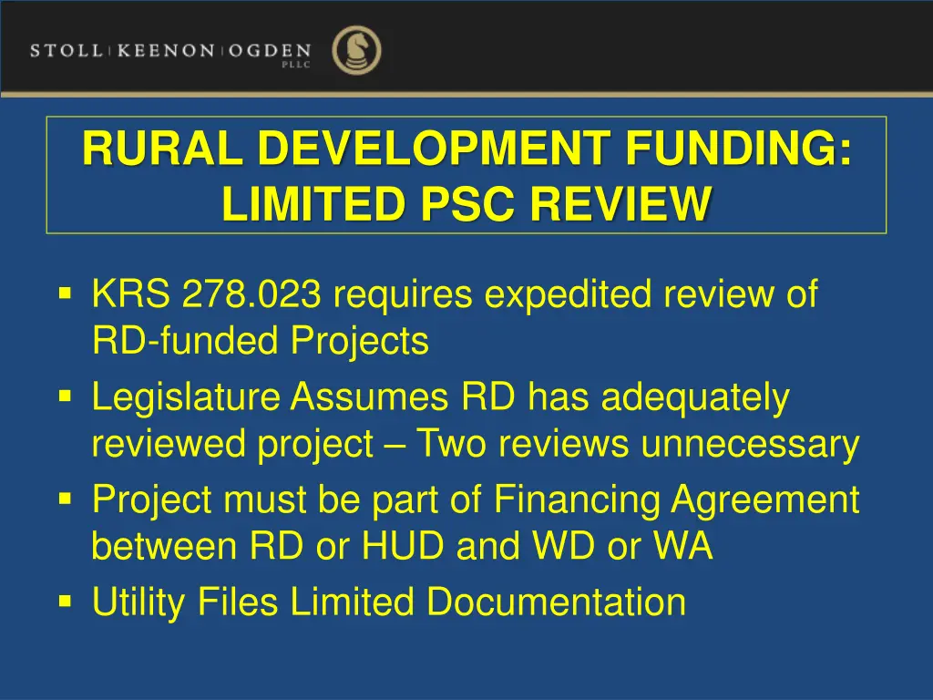 rural development funding limited psc review
