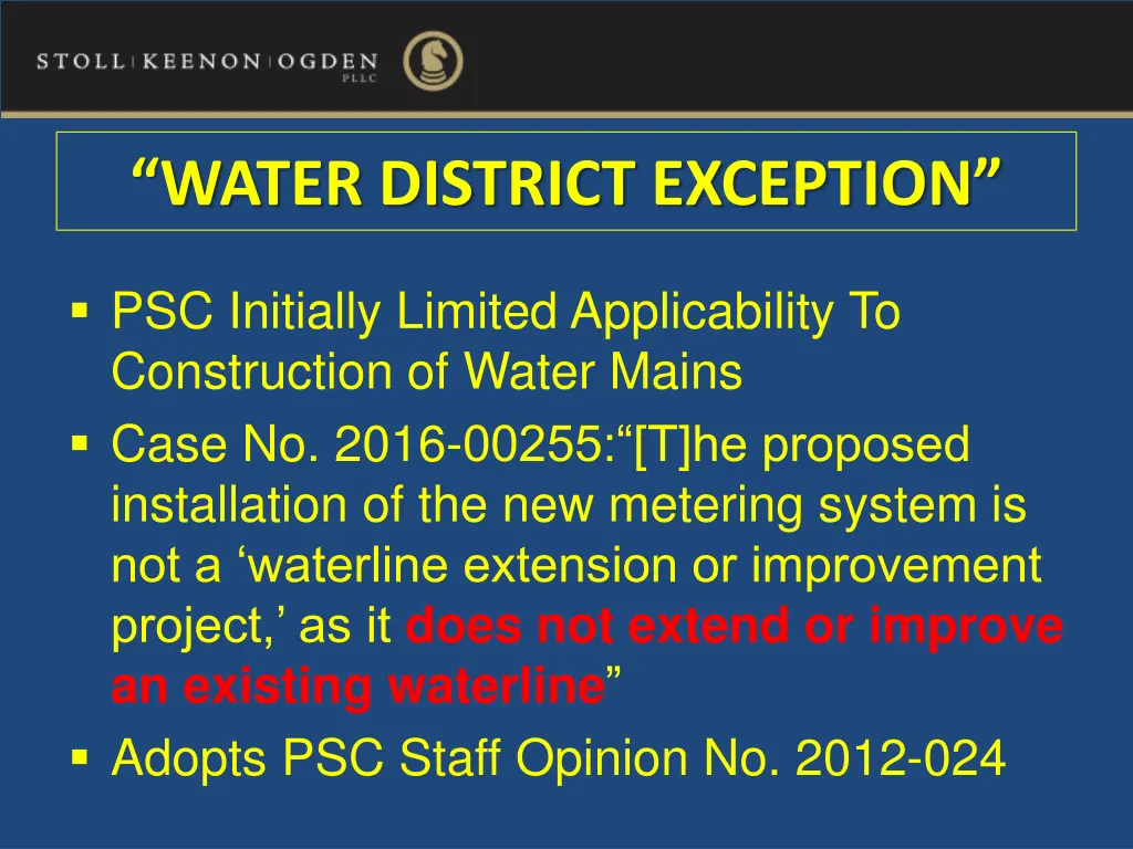 water district exception 1