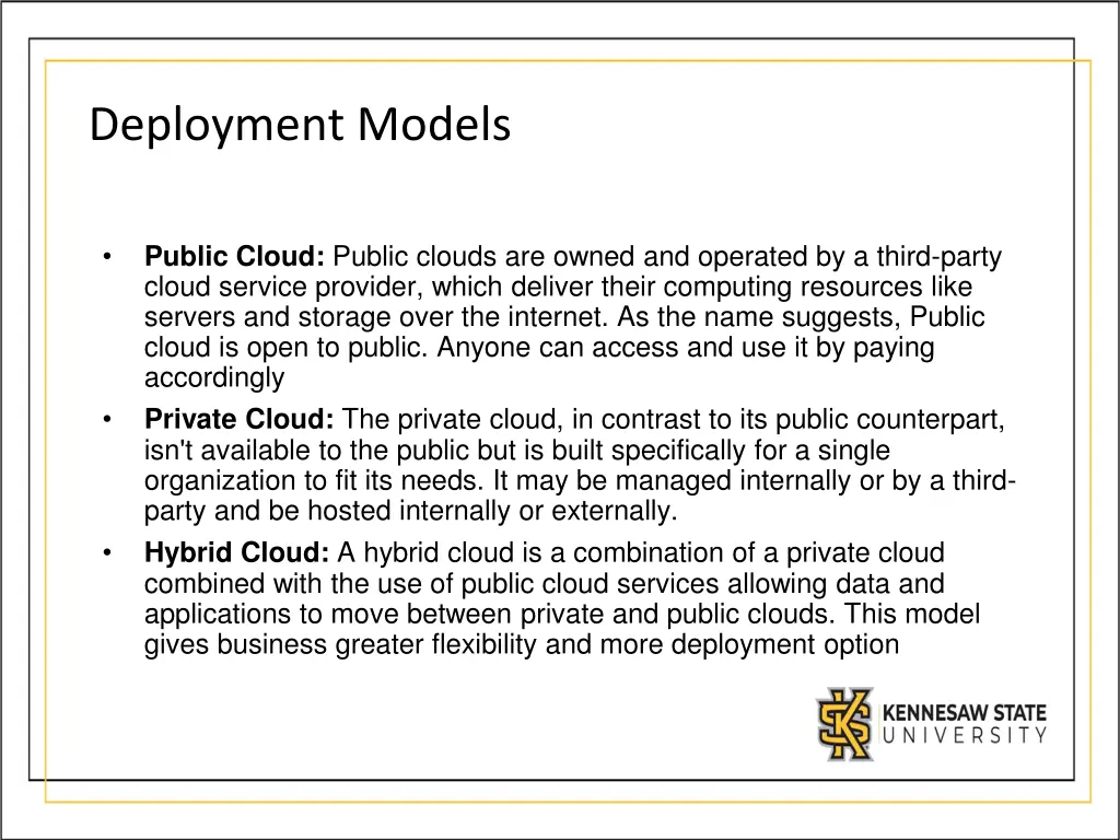 deployment models