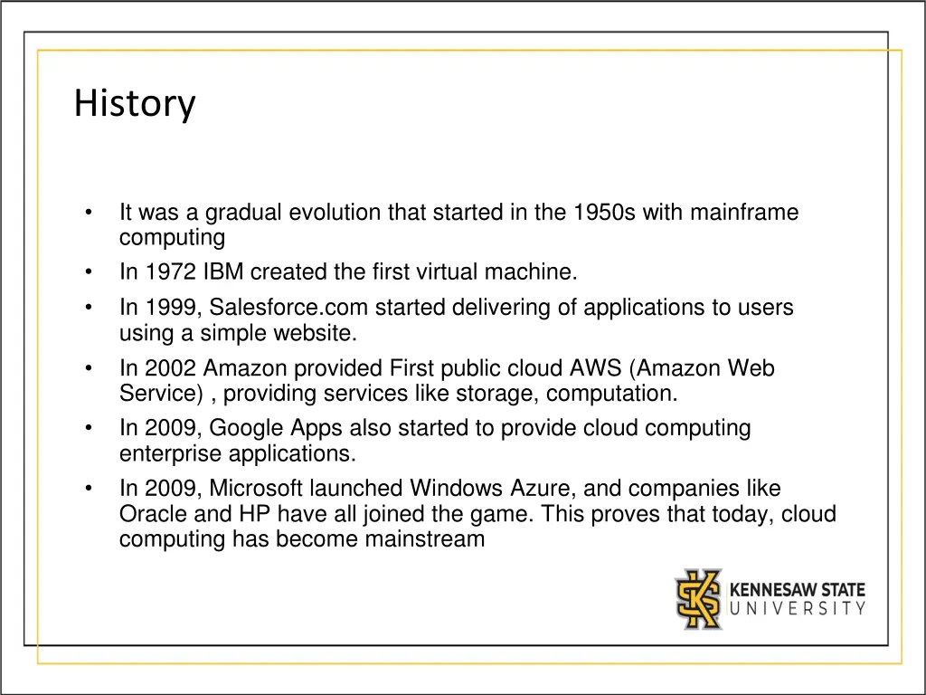 history