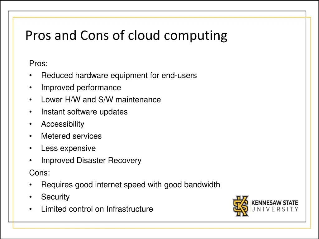 pros and cons of cloud computing