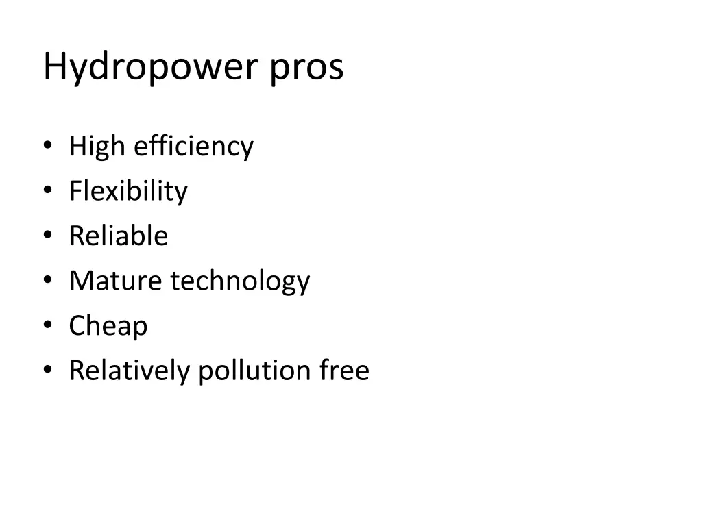 hydropower pros