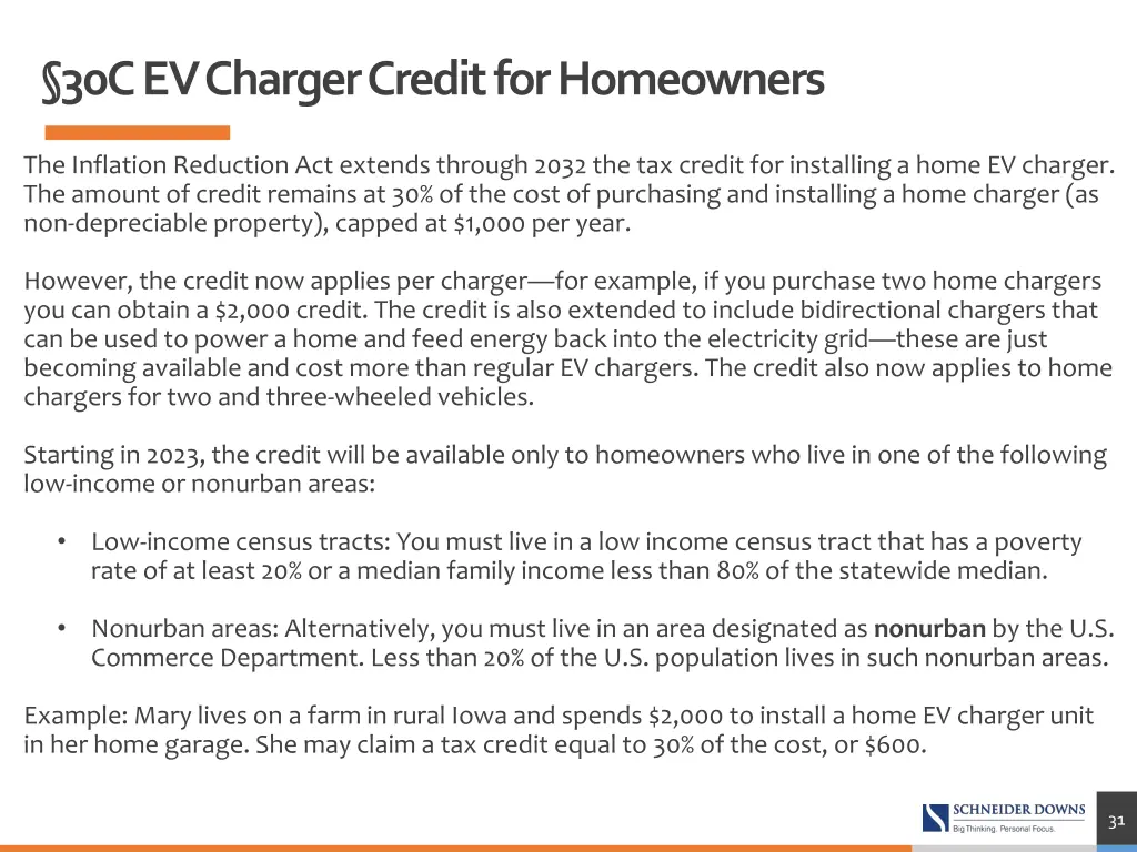 30c ev charger credit for homeowners