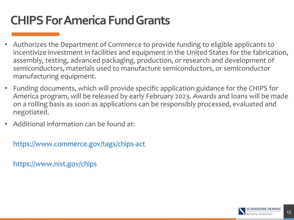 chips for america fund grants
