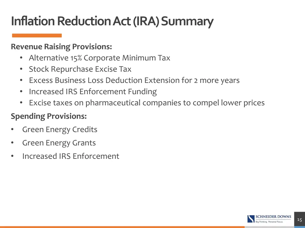 inflation reduction act ira summary