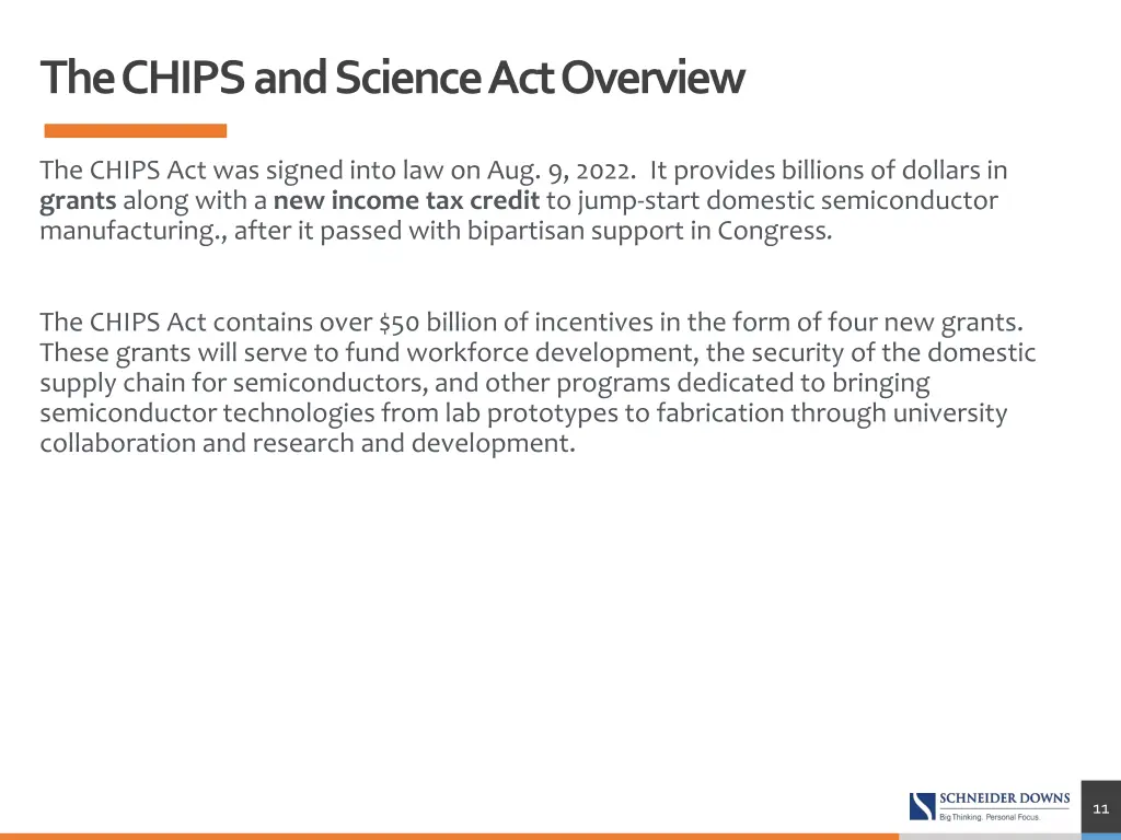 the chips and science act overview