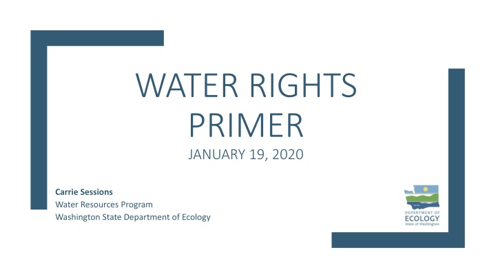 water rights primer january 19 2020