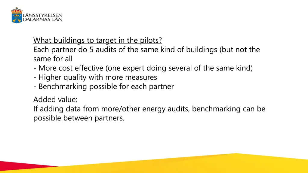 what buildings to target in the pilots each