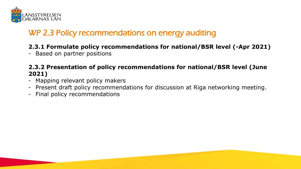 wp wp 2 3 policy recommendations on energy
