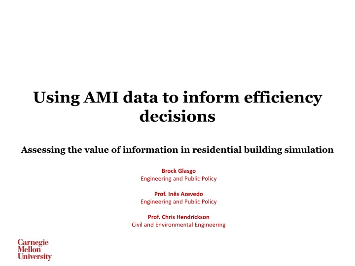 using ami data to inform efficiency decisions