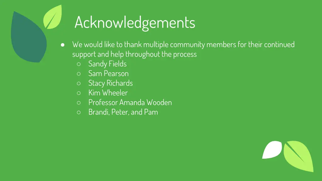 acknowledgements