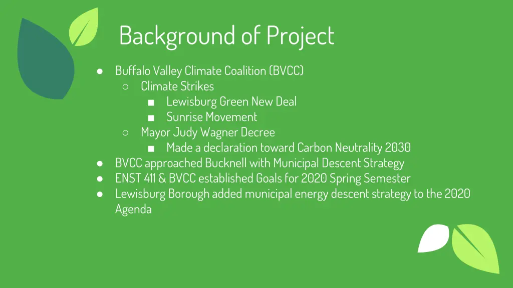 background of project