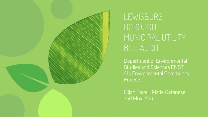 lewisburg borough municipal utility bill audit