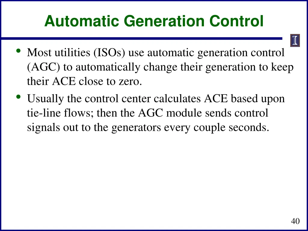 automatic generation control