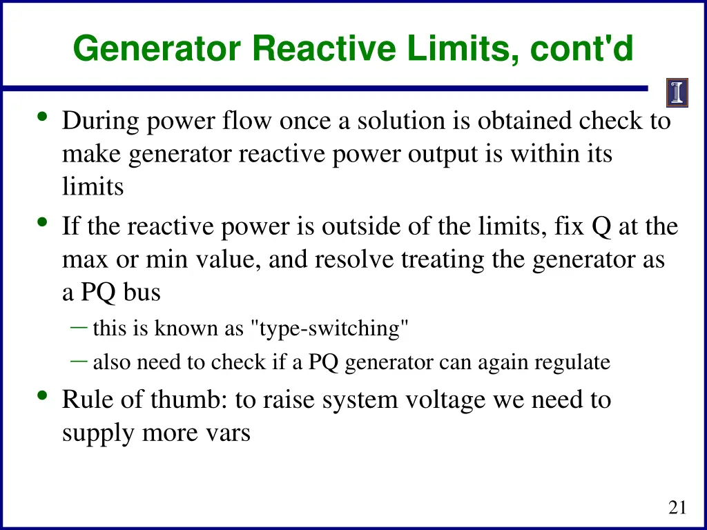 generator reactive limits cont d