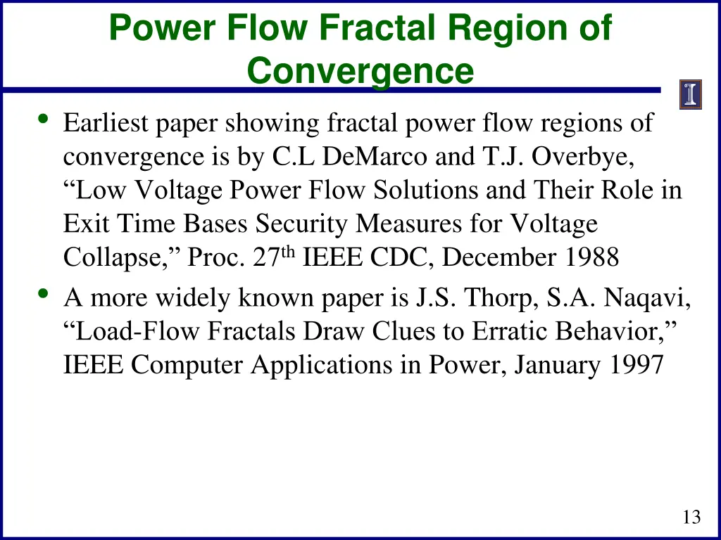 power flow fractal region of convergence earliest