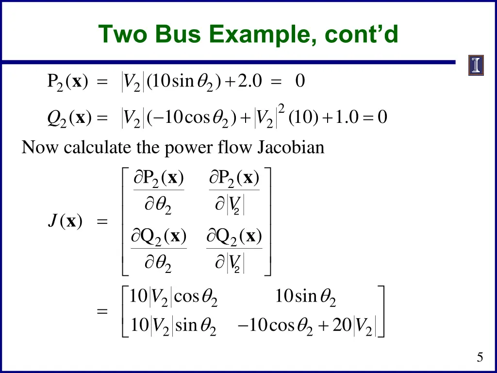 two bus example cont d 1