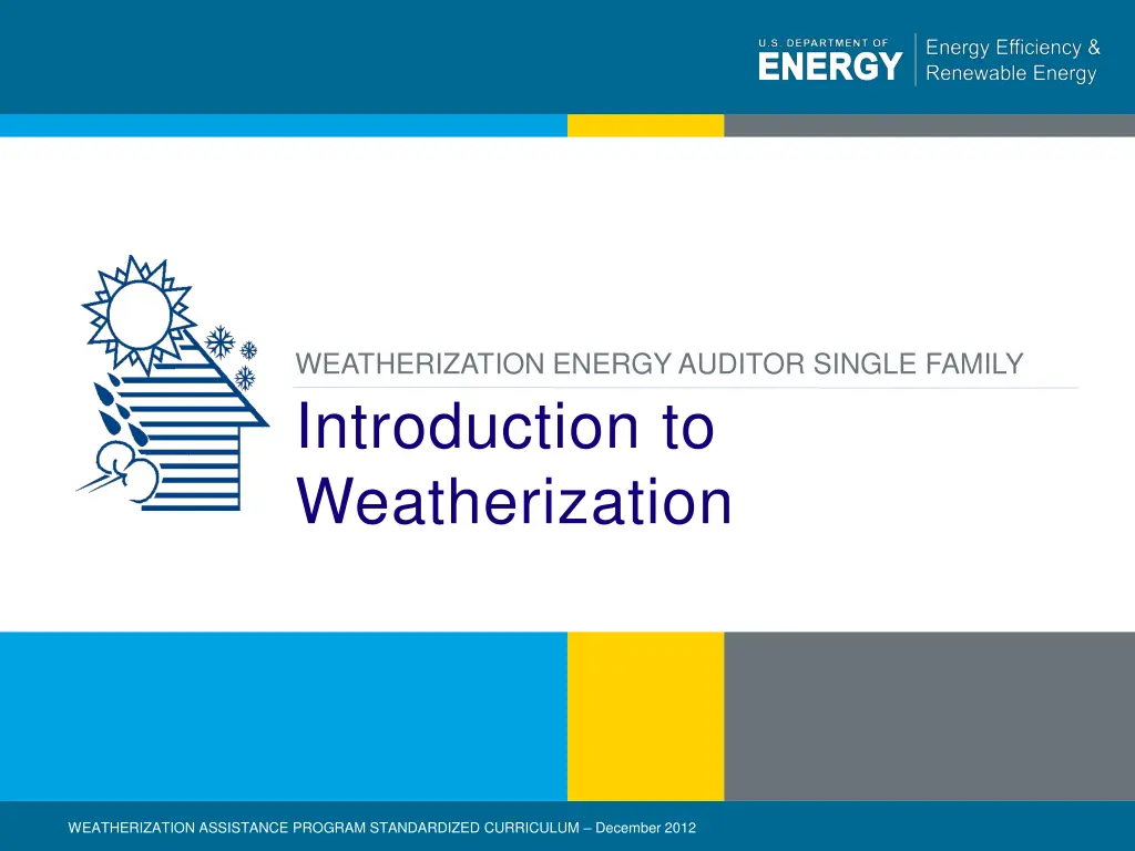 weatherization energy auditor single family