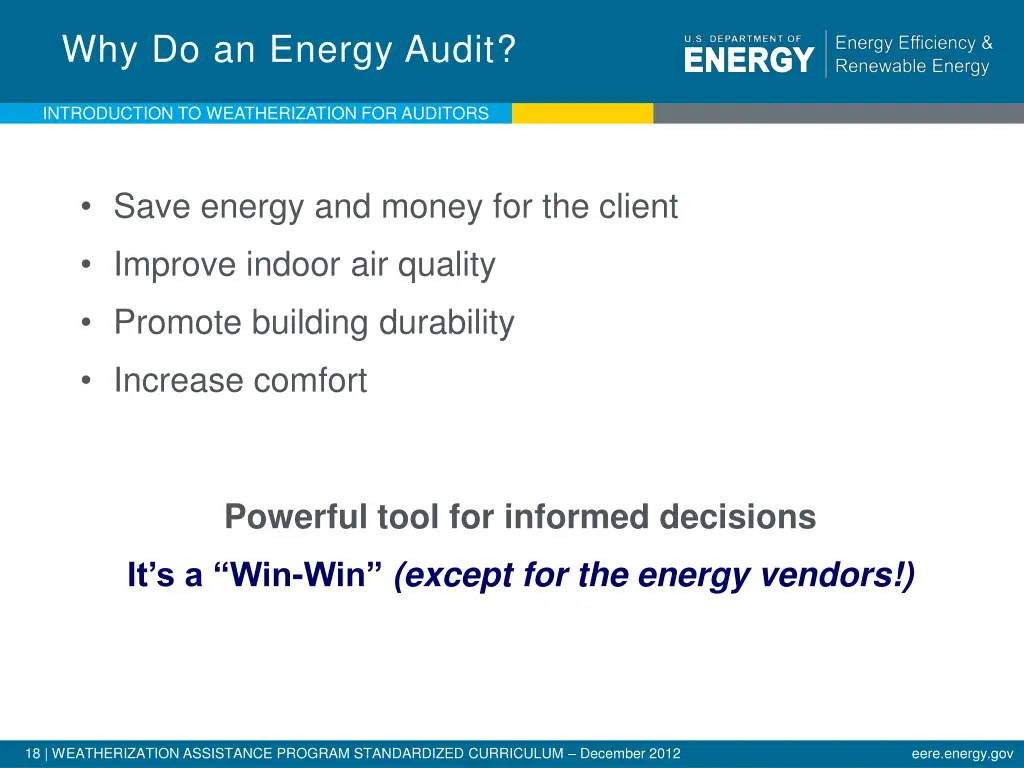 why do an energy audit