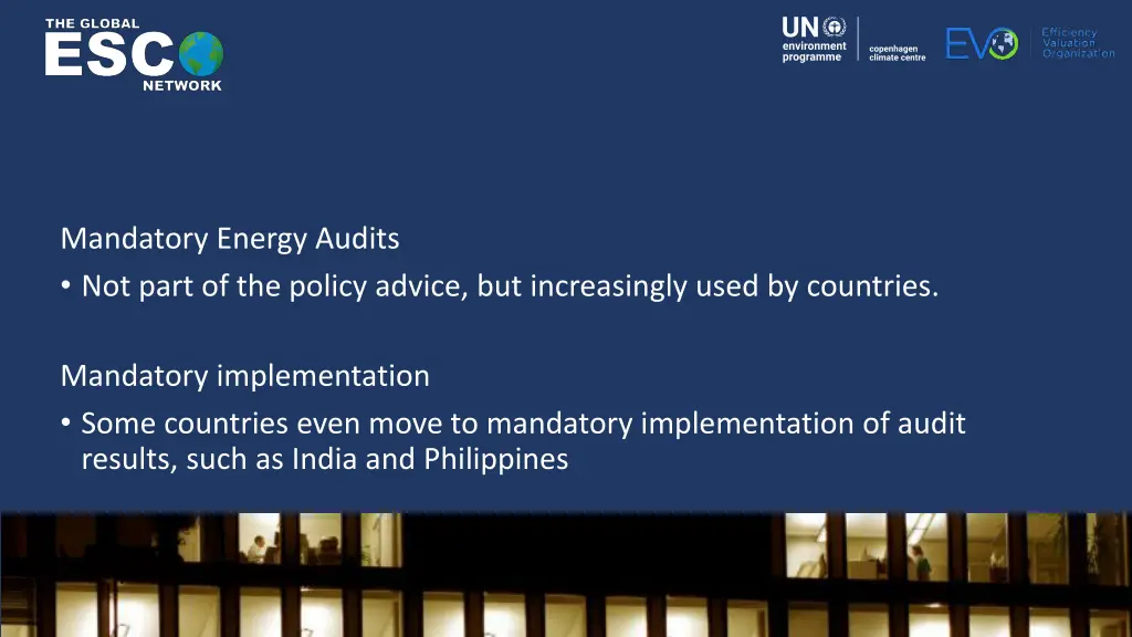 mandatory energy audits not part of the policy