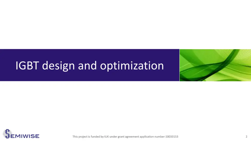 igbt design and optimization