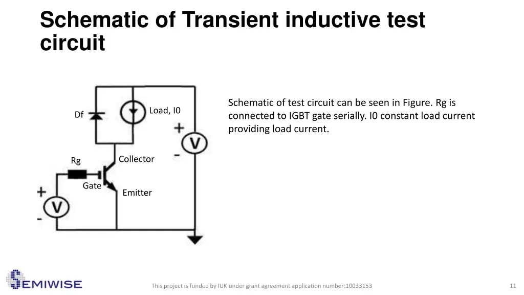 schematic of transient inductive test circuit