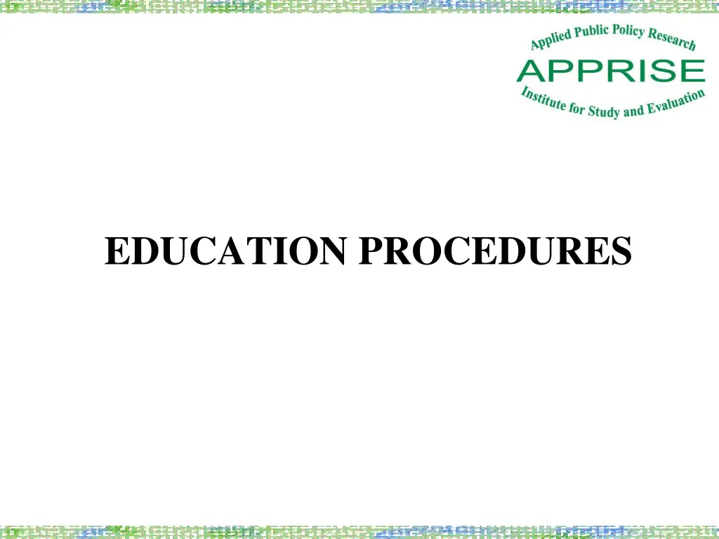 education procedures