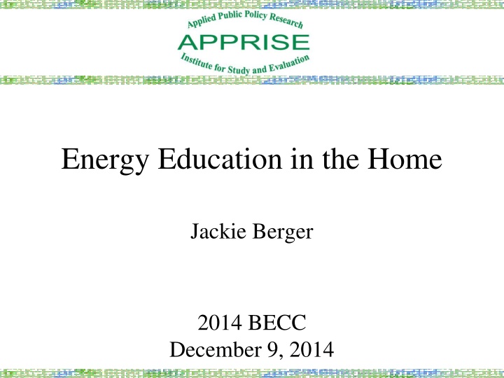 energy education in the home