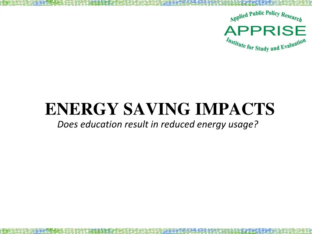 energy saving impacts does education result