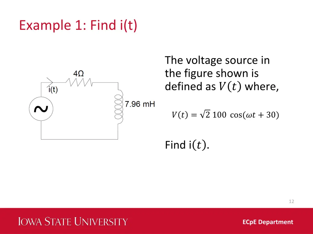 example 1 find i t
