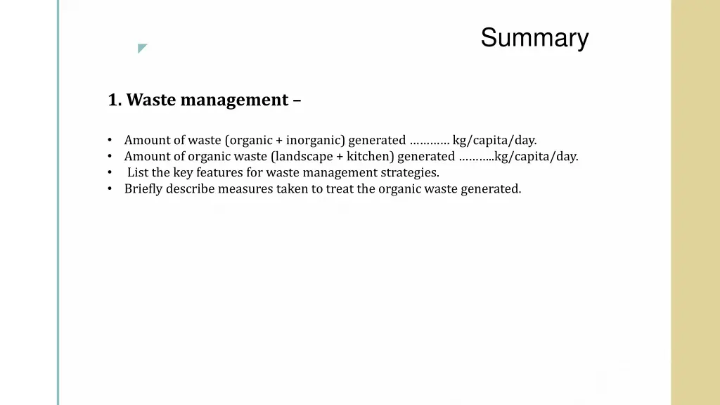 summary