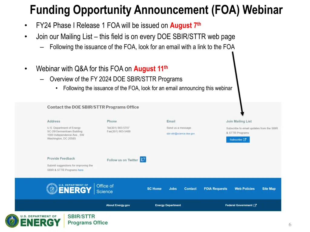 funding opportunity announcement foa webinar