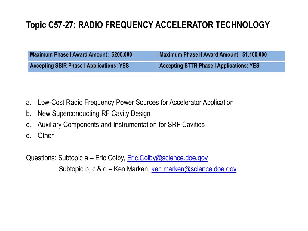 topic c57 27 radio frequency accelerator